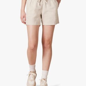 Linen And Cotton Blend Amazon Essentials Cream High Waist Shorts